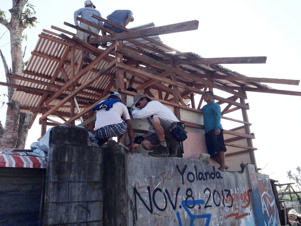 header image of on-site training in the Philippines after hurricane Yolanda.