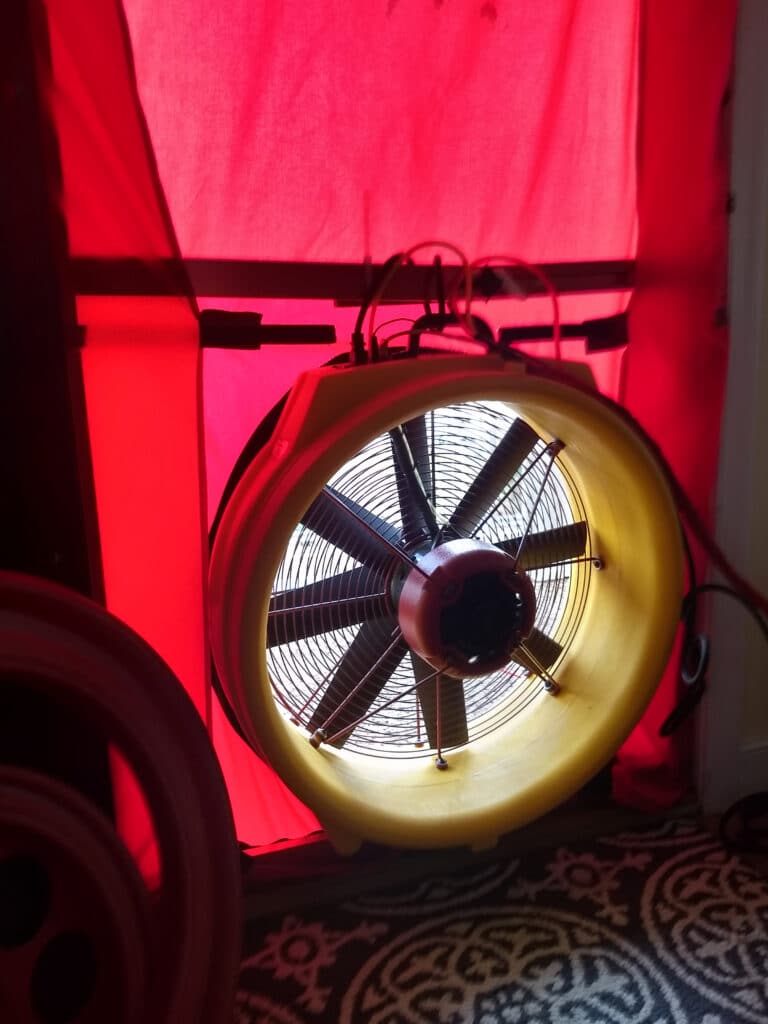 Blower Door Fan Being Set-Up For A Test