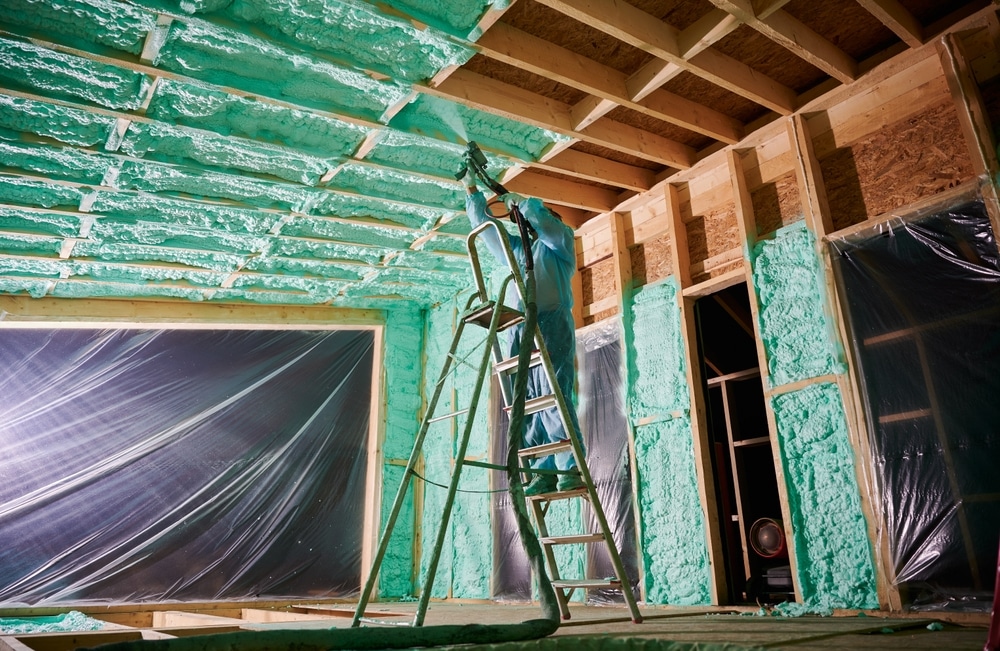 new spray foam installation